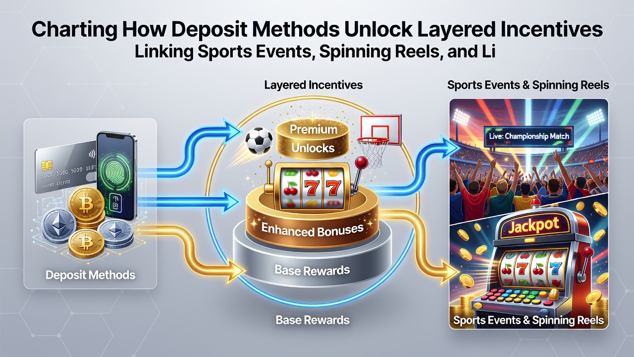 Diagram of layered incentives showing money flows between sports, slots, and live tables